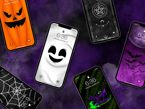 Halloween Themed Phone Wallpapers (Digital File)