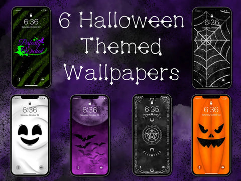 Halloween Themed Phone Wallpapers (Digital File)