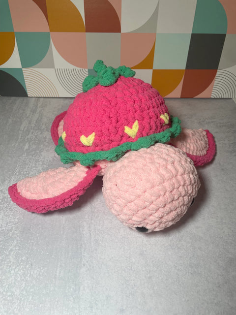 Strawberry Turtle Crochet Plush