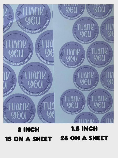 Thank You Stickers (sticker sheet)