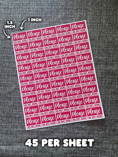 Please do not bend (Sticker Sheet)