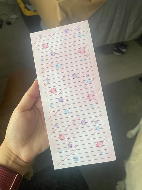Puffy Stars Notepad