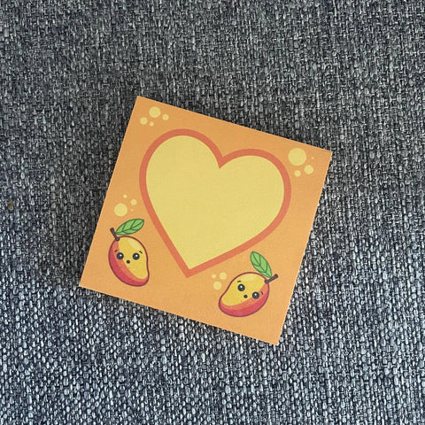Mango Heart Post It Notepad