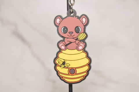 Honeycomb Bear Keychain