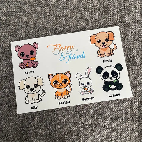 Barry and Friends Sticker Sheet